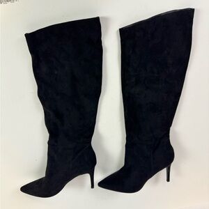 Steve Madden kimari Knee High Boot Black Synthetic Suede Size 8